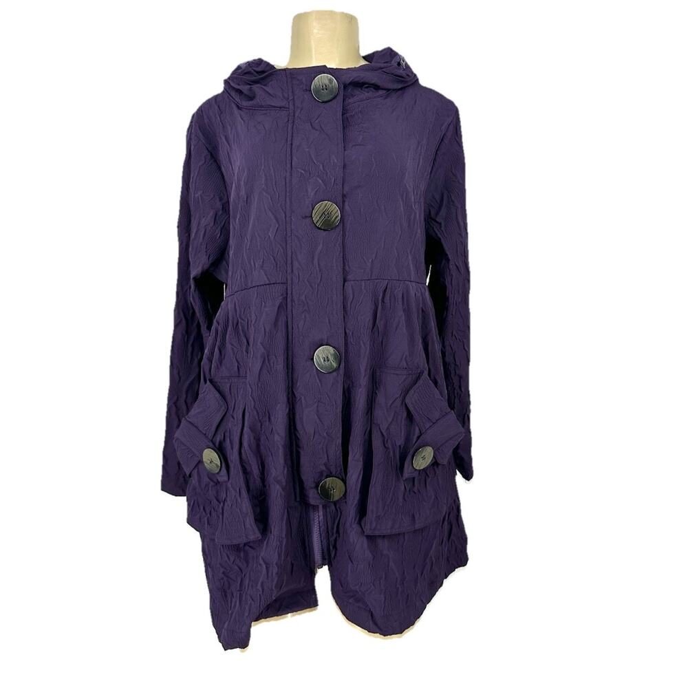 Dorman Medium Women Full Zip Button Boho Legenlook Jacket Hidden Hood BD11